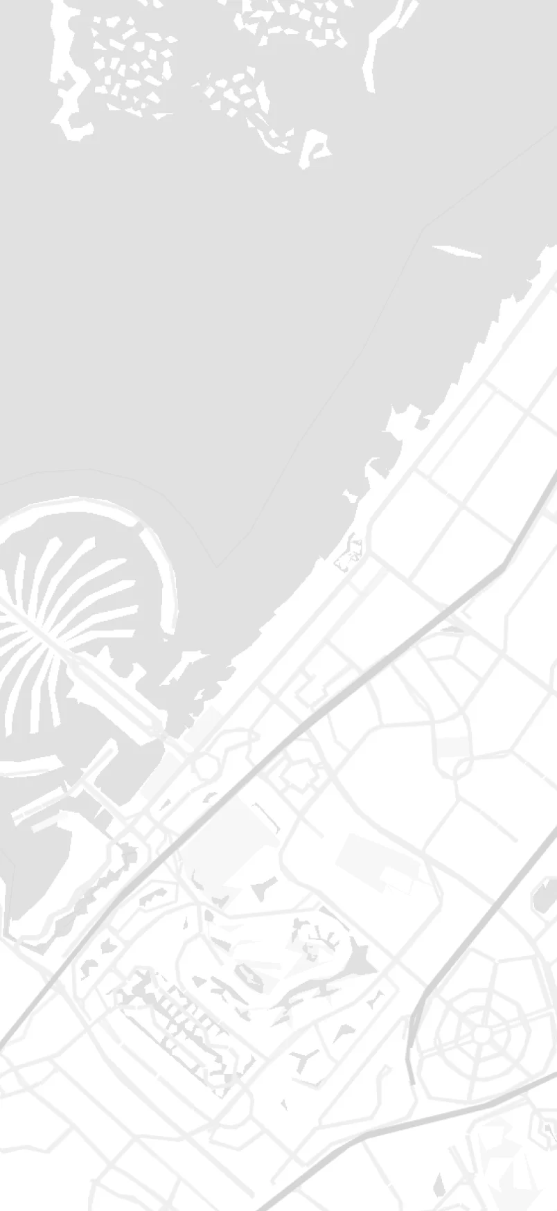 Map of Dubai showing Rentek locations